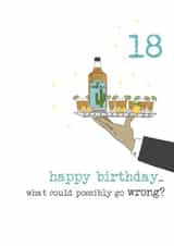 Funny Birthday Card - 18 - what could possibly go wrong? created by Dandelion Stationery