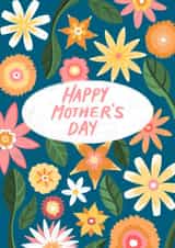 Pretty Mother’s Day Card - Illustrated flowers created by Fiona Sutherland
