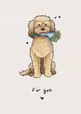 For You Cockerpoo - Cute General Greeting Card - Cockerpoo Dog created by Elspeth Rose