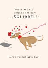 Funny Valentine's Day Card - From the Dog - Squirrel! created by Studio Mads