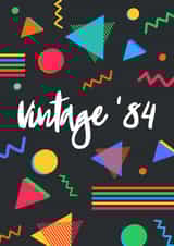 Retro 40th birthday card - 80s vibe created by Whaley Nice Designs