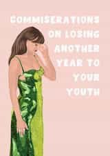 Funny Birthday Card - Taylor Swift Golden Globes created by Pink Peach Cards