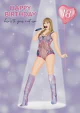 Fun Birthday Card - Taylor Swift - 18th created by Choo Choo 
