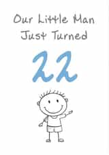 Cute Birthday Card - Little Man - 22nd created by @MisterDave
