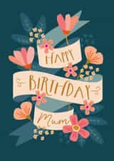 Pretty Floral Birthday Card - for Mum created by The Pattern Press