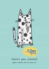 Funny Cat Themed Card - Mouse Design created by Heather Buchanan