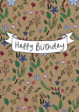 Pretty Birthday Card - Woodland Flowers created by Lucy Driver