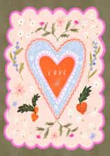 Love Heart Card created by Martha Ratcliff Illustration