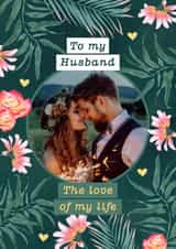 Personalised Valentines Day Photo Card created by Evie Garnett Designs - Pretty Photo Card - Husband