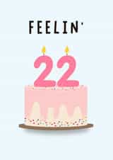 Taylor Swift inspired Birthday Card - Feelin' 22 created by A Personalised Teacher