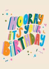 Pretty Birthday Card - Hooray! created by Raspberry Blossom