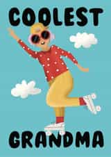 Coolest Grandma Card - Fun Illustration created by AbiGoLucky