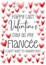 Cute Valentine's Day card - for your Fiancée - I can't wait to Marry You created by Louise Potton Designs