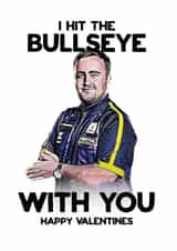 Darts Valentines Card created by High Five Prints Co