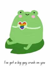 cute and funny valentines day for your frog-loving lgbt significant other created by Let's Celebrate