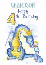 Cute dragon card - 4 year old - Grandson created by Kate Garrett