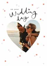 Personalised Wedding Photo Card created by Paperlink and Meraki Greeting Cards - Pretty Wedding Photo Card - on your Wedding Day