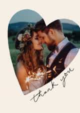 Personalised Wedding Photo Card created by Paperlink and Meraki Greeting Cards - Pretty Thank You Card - Wedding Guests
