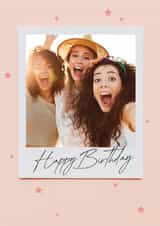 Personalised Birthday Photo Card created by Paperlink and Meraki Greeting Cards - Cute Birthday Photo Card - Polaroid