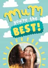 Personalised Mothers Day Photo Card created by Josie Gledhill - Cute Mother's Day Photo Card - You're the best!