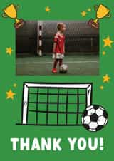 Personalised Thank You Photo Card created by Summer Lane Studio - Cute Thank You Card - Football