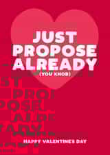 Funny propose Valentine's Day Card - for Boyfriend created by Filthy Sentiments