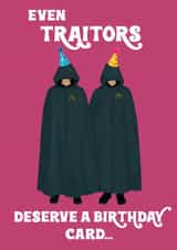 Funny Birthday Card for Friend - The Traitors Themed - TV Show created by byRosybum