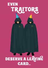 Funny Leaving Card for Friend - The Traitors Themed - TV Show created by byRosybum