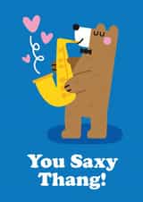 You saxy thang - Punny Valentines card created by Studio Boketto