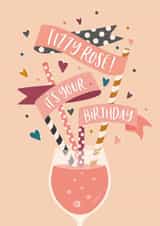 Cute Birthday card - Fizzy Rose it's your birthday created by The Pattern Press