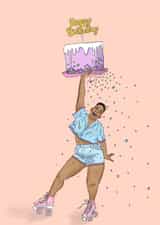 Fun Birthday Card - For Friends - Shower Them With Birthday Love created by KitsCH Noir