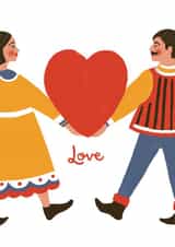 Cute Card For Valentine's Day - Love Heart Couple created by Jade Fisher