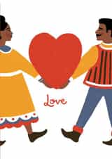 Cute Valentine's Day Card - Love Heart Couple created by Jade Fisher