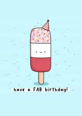 Cute birthday card - have a Fab Birthday created by Rosalie Perl