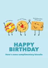 Cute funny birthday card - for friend and family - complimentary biscuits created by Type Oh