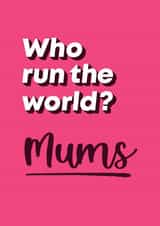 Funny Mother's Day Card - Beyonce - Who run the world? created by Bev O'Connor || @oconnordesign