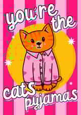Cute Valentine's Card - You’re The Cats Pyjamas created by Colourful Life