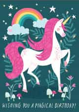 Cute Unicorn Children's Birthday Card - Wishing You A Magical Birthday created by Joanne de Pace
