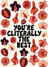 Funny Thank you card - Cliterally The Best created by Foggish