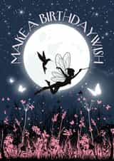 Pretty birthday card for girls - fairy meadow - Make A Birthday Wish created by April Gonzalez