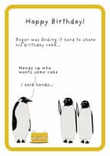 Funny Birthday Card - Penguins - Birthday Cake created by Not at all Jack