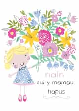 Cute Nain sul y mamau hapus Card - Welsh Mother's Day created by Designs_by_flo