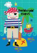 Cute Penblwydd Hapus Card - Pirate created by Designs_by_flo
