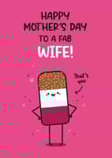 Mother's Day Card - Ice Lolly Pun - Fab Wife created by Twisted Haggis