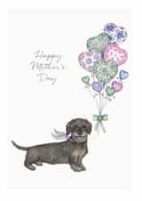 Cute Sausage Dog Mother's Day Card - Happy Mother's Day created by Lottie Murphy