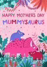 Cute Dinosaur Mother's Day Card - Mummysaurus - From the Kids created by Pear Tree Press