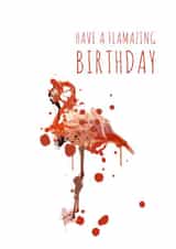 Funny birthday card for a flamazing friend created by Designs by Elena