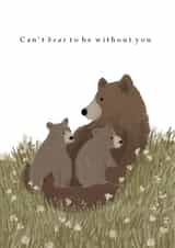 Cute Mother's Day Bear Card - Can't bear to be without you created by HeatherLucyJ