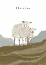 I love Ewe - Mother's Day Card - Cute Sheep Card created by HeatherLucyJ
