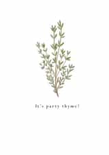 Cute Funny Celebration Card - Its Party Thyme created by HeatherLucyJ
